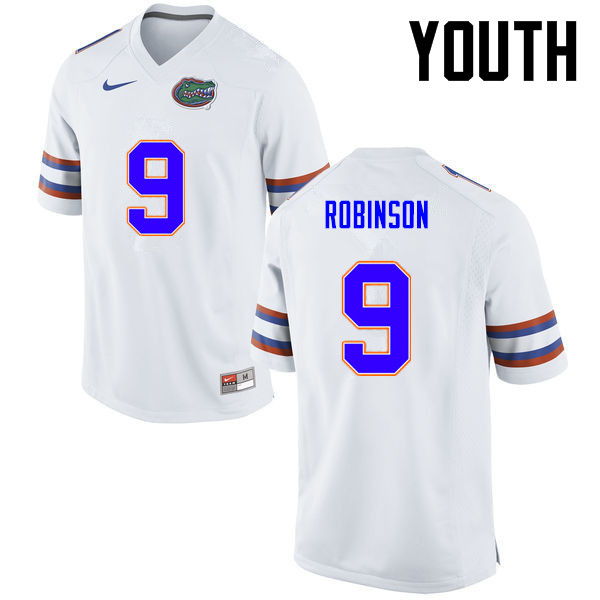 Youth Florida Gators #11 Demarcus Robinson College Football Jerseys-White - Click Image to Close